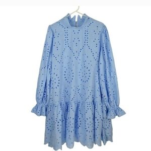 ELOQUII NWT BABY BLUE LACE EYELET EASY DRESS 18